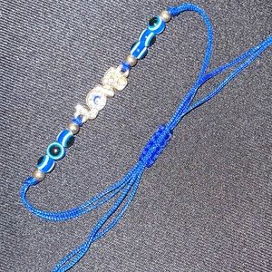 Evil Eye bracelet adjustable- love